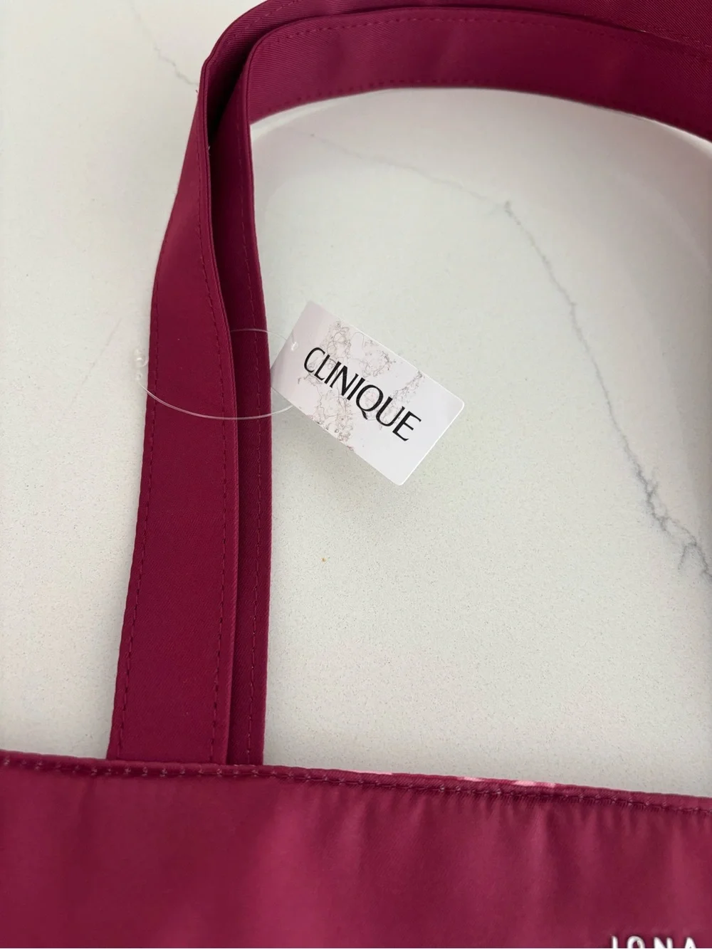 Clinique x Jonathan Cohen Ombre Berry, Pink & Red Stripe Tote Bag